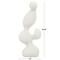 18" White Polystone Abstract Curved Shaped Sculpture Décor